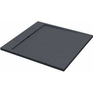 Best Design Douchebak Decent 90x90x3.5 cm Solid Surface Mat Zwart