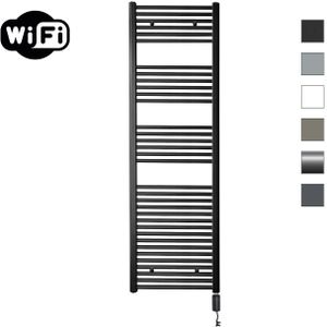 Elektrische Radiator Sanicare HWV Met Wifi 172x45 cm Mat Zwart 920W Met Thermostaat Zwart Rechtsonder