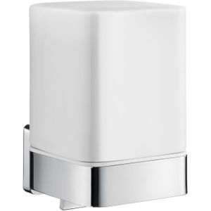 Zeepdispenser Smedbo Ice met Houder Mat Glas 7.8x10.2x11.5 cm Chroom