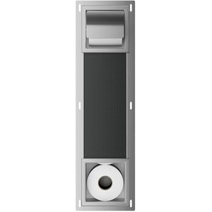 Toiletrolhouder met Klep en Reserverolhouder Inbouw Wiesbaden Rocko RVS