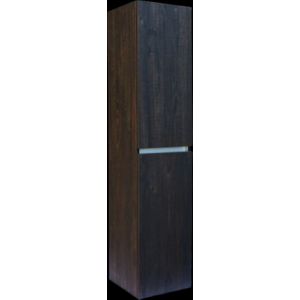 Kolomkast Sanilux Trendline Met Greeplijst Aluminium 160x35x35 Cm Brown Oak