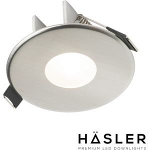 Inbouwspot Häsler Blanes Incl. Fase Aansnijding Dimbaar 8 cm 4 Watt Warm Wit RVS (Meerdere Spots) Häsler