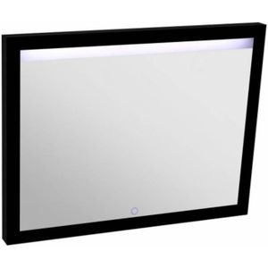 Best Design Spiegel Black Miracle 100x80cm LED Verlichting Mat Zwart