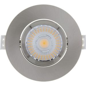 Inbouw LED-spot 4 Stuks Sanimex Njoy IP44 Dimbaar 6W 430 Lumen Geborsteld Aluminium Sanimex