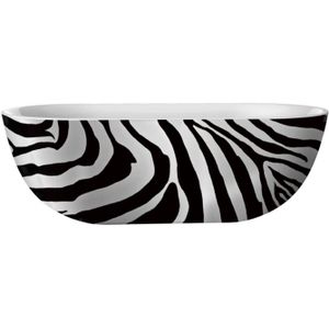 Best Design Vrijstaande Bad 180x86 cm Zebra Acryl Bicolor Zwart Wit