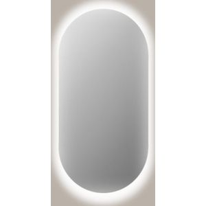 Spiegel Sanicare Q-Mirrors 70x100 cm Ovaal/Rond Met Rondom LED Warm White  incl. ophangmateriaal Met Sensor Sanicare