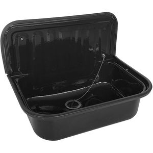 Uitstortgootsteen BWS Burton 50,5x33x37 cm Plaatstaal Glans Zwart