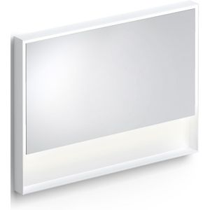 Clou Look At Me Spiegel 2700K LED-Verlichting IP44 Omlijsting In Mat Wit 110x8x80cm Clou
