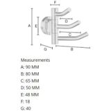 Smedbo - Home Handdoekhouder - Chroom - Massief Messing - Zelfklevend of Boren