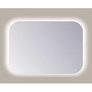 Spiegel Sanicare Q-Mirrors 80x60 cm Rechthoek Met Rondom LED Warm White en Afstandsbediening incl. ophangmateriaal Sanicare