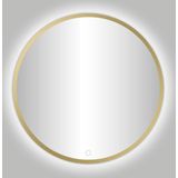 Best Design Badkamerspiegel Venetië Nancy LED Verlichting 60x60 cm Rond Mat Goud