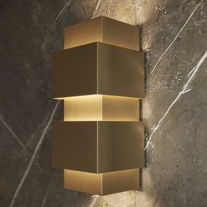 Wandlamp Martens & Meijer Berlin 10x26 Cm Rechthoek Geborsteld Koper