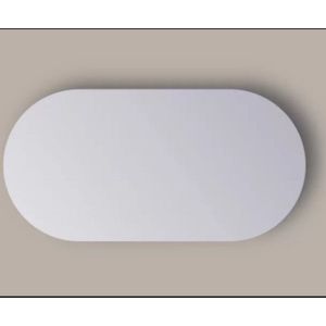 Spiegel Sanicare Q-Mirrors 120x70 cm Ovaal/Rond Met Rondom LED Warm White  incl. ophangmateriaal Met Sensor Sanicare