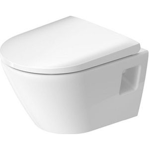 Toilet Duravit D-Neo Wand Compact Rimless Diepspoel 48 cm Hoogglans Wit Duravit
