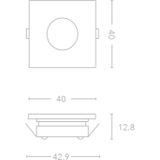 Inbouw LED-Spot Bellezza Bagno Mike IP65 3000 Kelvin 4x1,3 cm Chroom