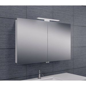 Spiegelkast Met Led Verlichting 100X60 Aluminium Aqua Splash