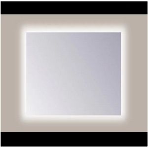 Spiegel Sanicare Q-Mirrors 70x60 cm PP-Geslepen Vierkant Met Rondom LED Cold White en Afstandsbediening incl. ophangmateriaal Sanicare