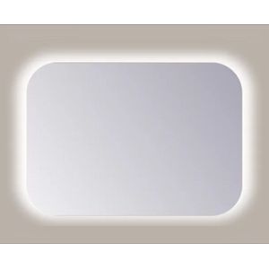 Spiegel Sanicare Q-Mirrors 80x60 cm Rechthoek Met Rondom LED Cold White en Afstandsbediening incl. ophangmateriaal Sanicare