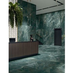 Vloer- en Wandtegel XL Murano Pulido - Marmerlook - 120x120 cm - Groen - Doosinhoud 1,44 m2