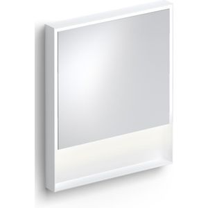 Clou Look At Me Spiegel 2700K LED-Verlichting IP44 Omlijsting In Mat Wit 70x8x80cm Clou