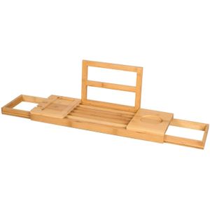 Best Design Badbrug Tray Verstelbaar 50-90cm Bamboe