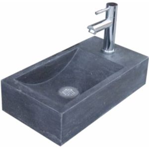 Hardsteen Fontein Set Recto Rechts Rechthoek 40X22X10 Cm Aqua Royal