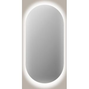 Spiegel Sanicare Q-Mirrors 40x80 cm Ovaal/Rond Met Rondom LED Cold White  incl. ophangmateriaal Met Sensor
