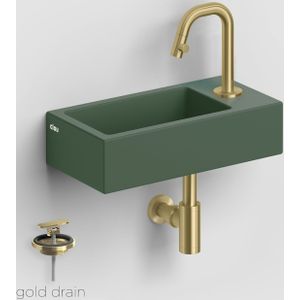 Fonteinset Clou Flush 3 Incl. Toebehoren 9x36 Cm Mat Pijnboom Groen