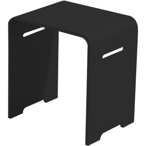 Best Design Badkamer Kruk Beauty-Black Solid Surface Zwart