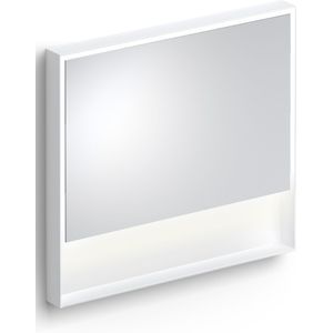Clou Look At Me Spiegel 2700K LED-Verlichting IP44 Omlijsting In Mat Wit 90x8x80cm Clou