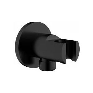 luxe mess.muur doucheaansluiting+opsteek 1/2'' zwart