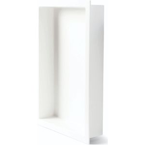 Inbouwnis Luca Sanitair Luva 44,5x29,5x7 cm Solid Surface Mat Wit