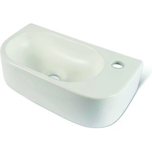 Fontein Luca Sanitair Ceramics 40x21,5x12 cm Keramiek Rechts Mat Wit