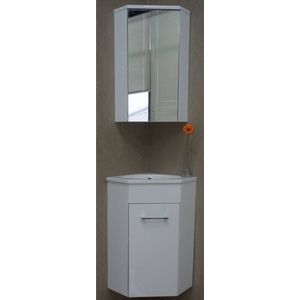 Hoek Fonteinkast En Spiegelkast Lena 500X850X250 Wit