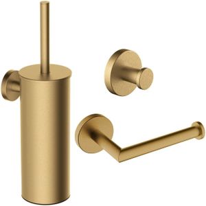 Toilet Accessoires Set Wiesbaden Alonzo Geborsteld Messing
