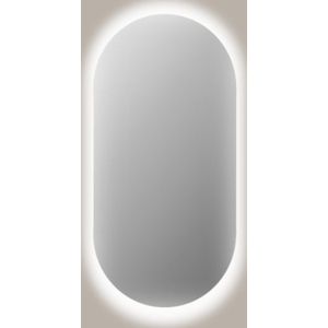 Spiegel Sanicare Q-Mirrors 40x80 cm Ovaal Met Rondom LED Warm White en Afstandsbediening incl. ophangmateriaal Met Afstandsbediening Sanicare