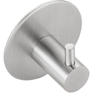 Handdoekhaak Sapho 4.6 cm Zelfklevend Rond Geborsteld RVS