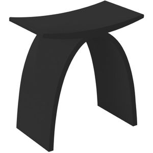 Best Design Badkamer Stoel Lucky-Black Solid Surface Zwart