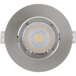 Inbouw LED-spot 5 Stuks Sanimex Njoy IP44 Dimbaar 6W 430 Lumen Geborsteld Aluminium