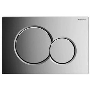 Geberit Sigma 30 drukplaat mat wit met chromen knoprand