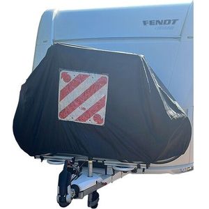 Fietsendrager hoes - Met insteek vak - Hoes voor 1 of 2 fietsen - 300 D polyester - Camper en Caravan - Zwart