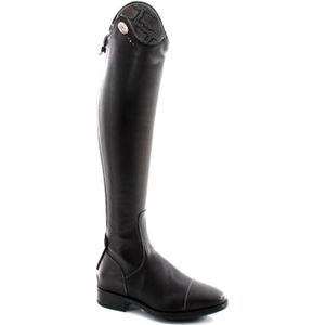 DeNiro Reitstiefel Salentino 01 black Top Bolgheri grey Glattleder