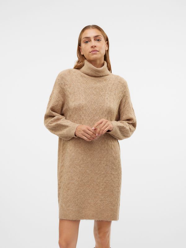 Vmjupitercable - Korte Jurk - Gebreide Jurk - Rolkraag - Lange Mouwen