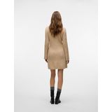 Awlina - Korte Jurk - Gebreide Jurk - Hoge Hals - Lange Mouwen - Regular Fit