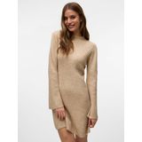 Awlina - Korte Jurk - Gebreide Jurk - Hoge Hals - Lange Mouwen - Regular Fit