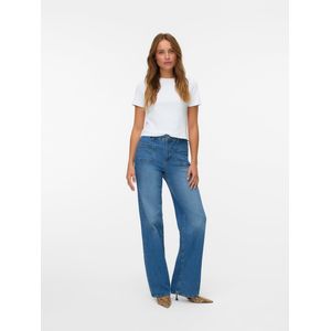 Vmtessa - High Rise Wide Leg Fit Jeans - Stonewash - Wide Fit