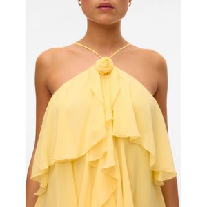 Vmfelicia - Lange Jurk - Maxi Lengte - Halternek - Mouwloos - Ruches