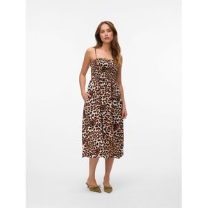 Vmeasy - Lange Jurk - Gebloemd - Mouwloos - Vierkante Hals - Tot aan de Enkel