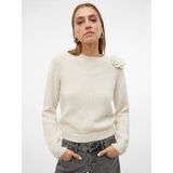 VERO MODA - Adia - Trui - Ecru - Gerecycled Materiaal