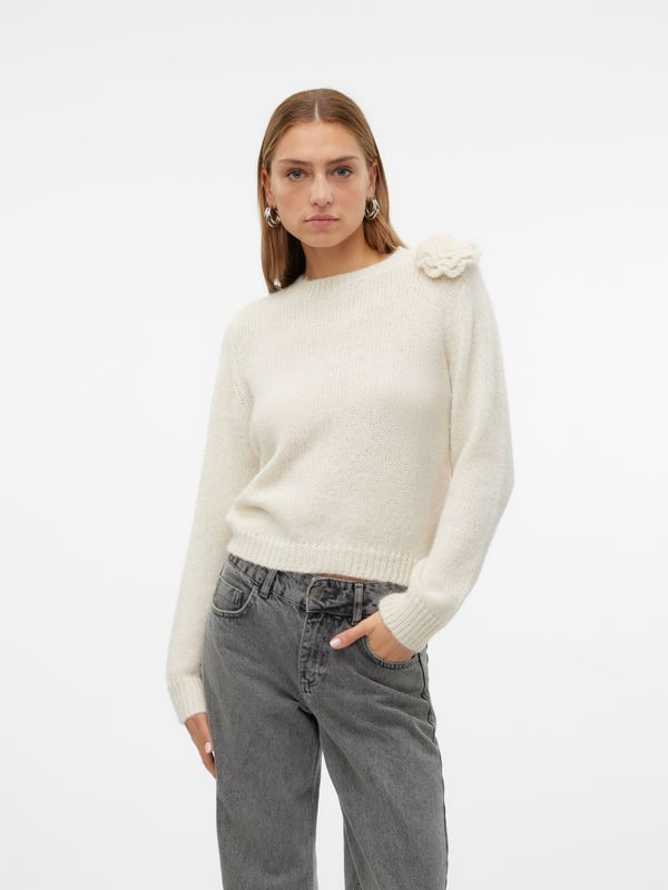 VERO MODA - Adia - Trui - Ecru - Gerecycled Materiaal